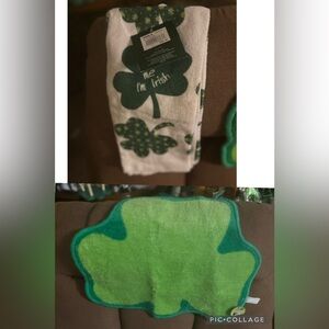 #New/Tags Kohl’s Set of 2 
 St.Paddy’s Hand Towels
‘Clover’ Rug - NWT

 $8 all